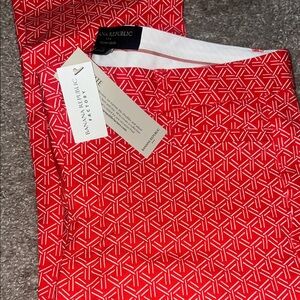 Banana Republic Red Patterned Trousers
